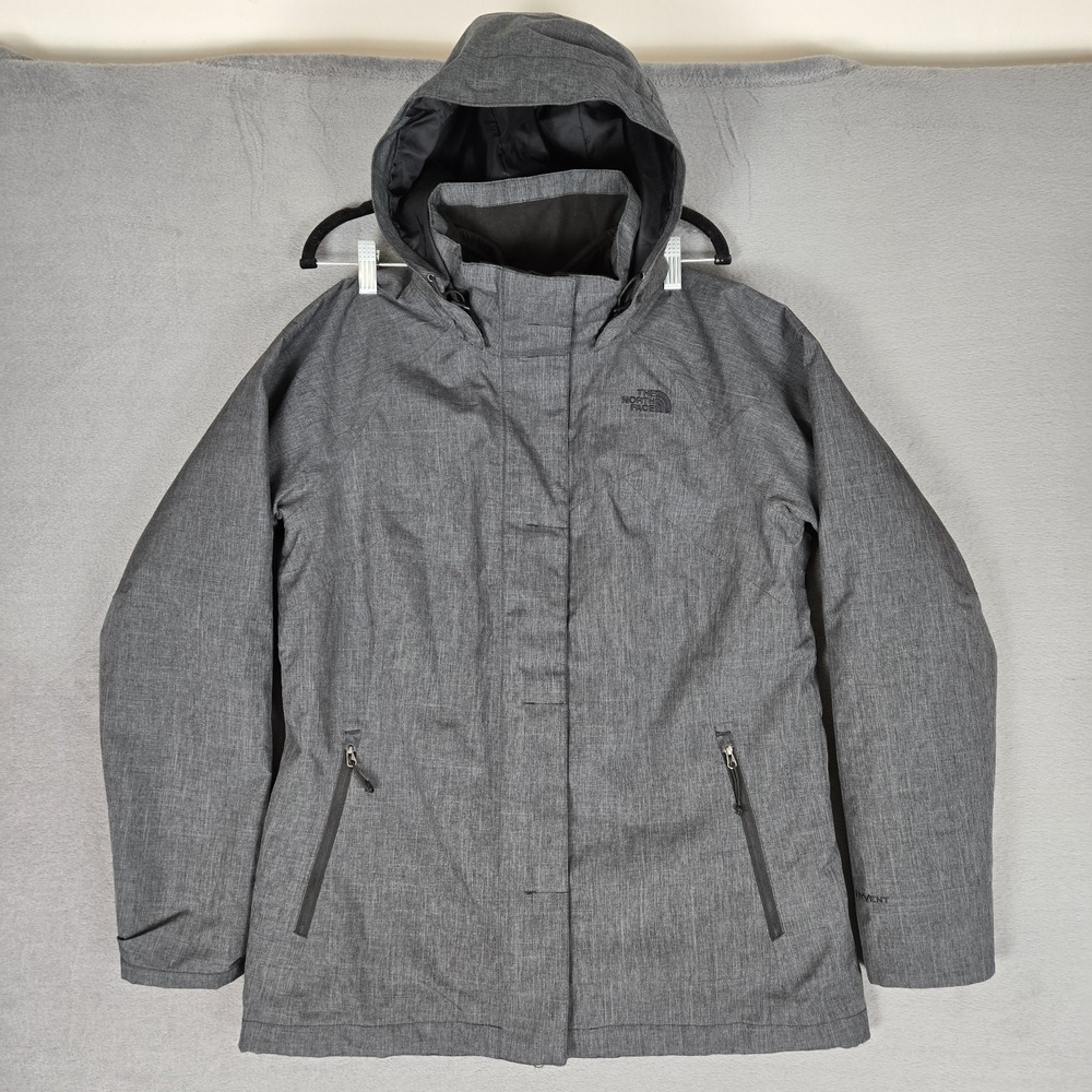The North Face Jacket Womens Large Kalispell Tri-climate 3 In 1 Gray Hyvent Hood